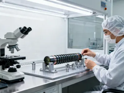 Edmund Optics precision optical assembly clean room