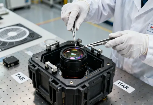 Edmund Optics ITAR-registered defense optical component assembly